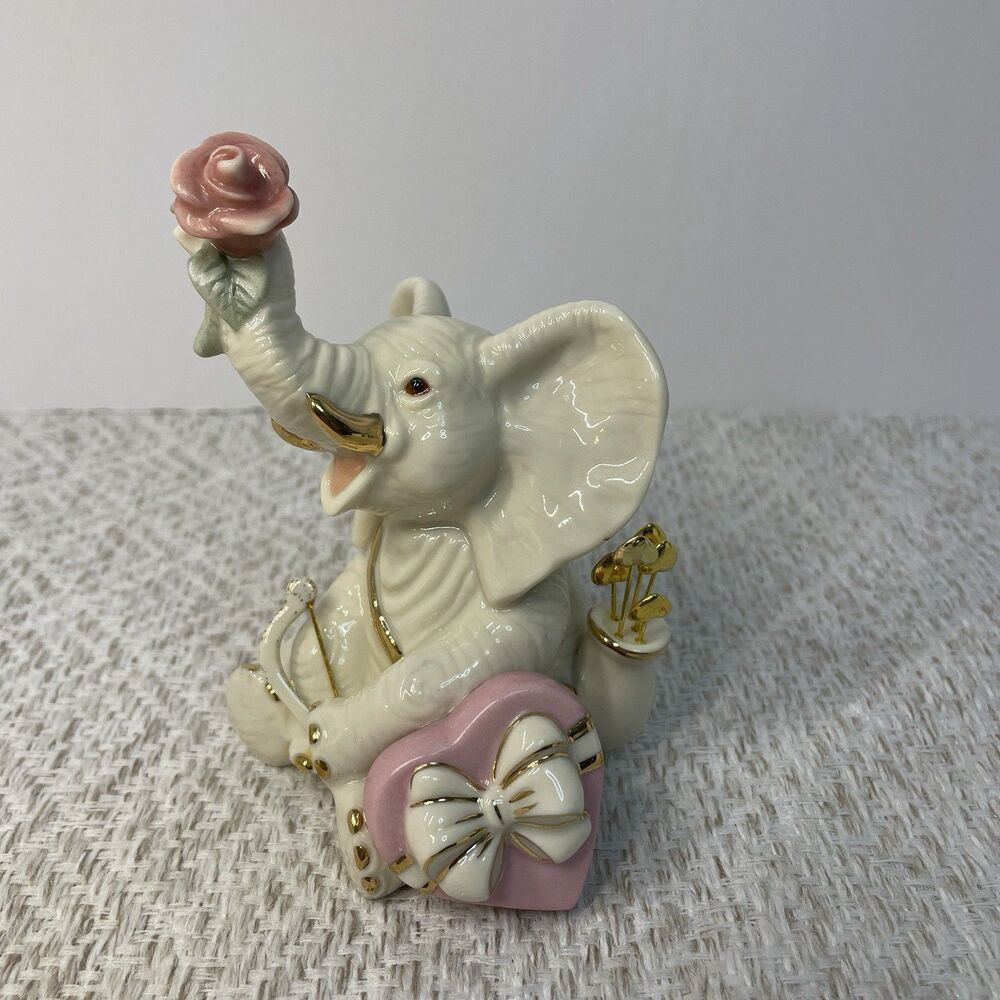 Lenox Tons of Love Valentines Day Holiday Elephants Collection Figurine Box COA - Picture 4 of 11